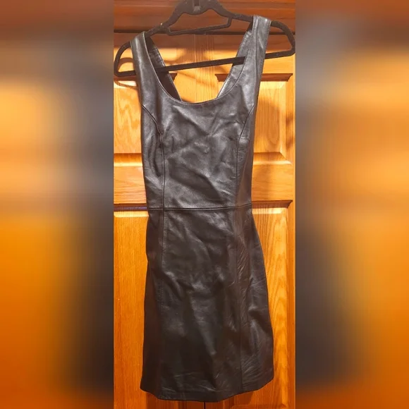 Michael Hoban | Dresses | Michael Hoban North Beach Leather Dress Sz 8 |  Poshmark